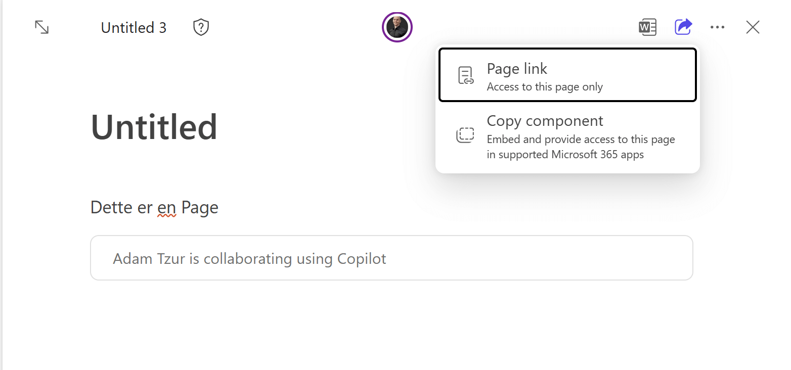 Del en Copilot Page