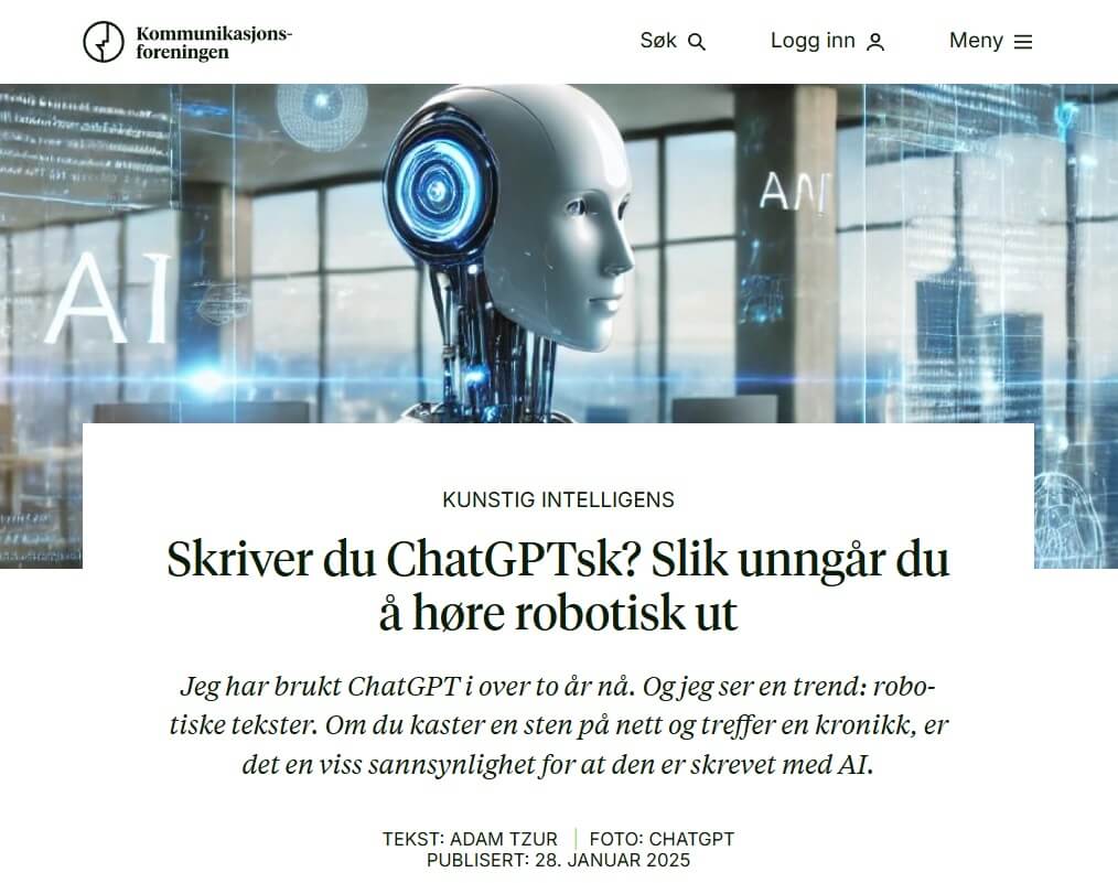 Skriver du ChatGPTsk