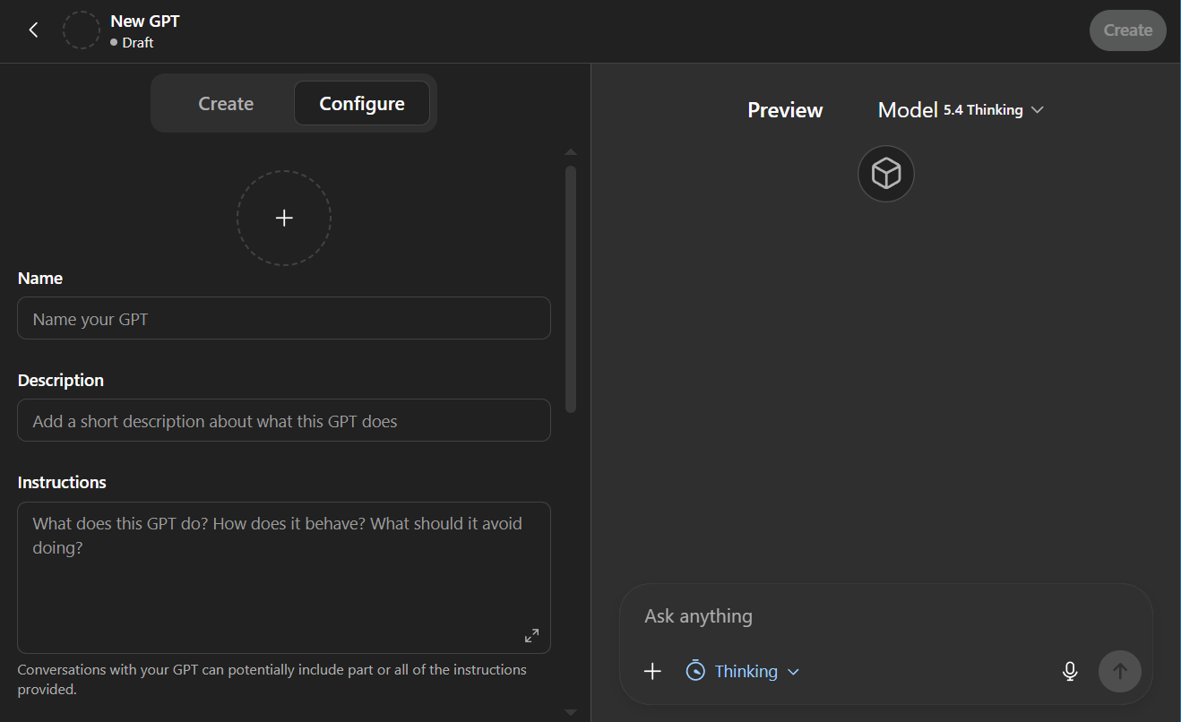 ChatGPT - Lag en custom GPT (agent)