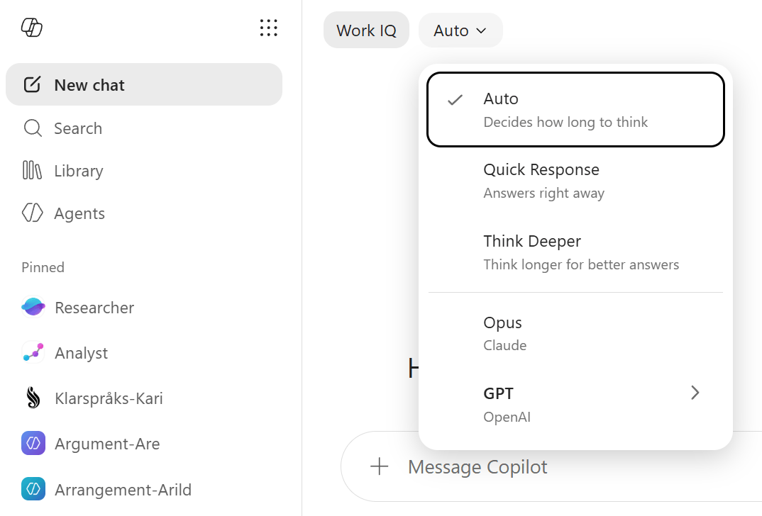 8 Microsoft Copilot-tips på jobb 3 Copilot-tips - Tenkemodus