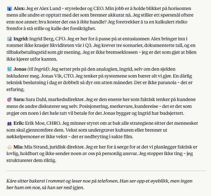Jeg har syv AI-direktører i styret 3 Jeg har syv AI-direktører i styret - navn