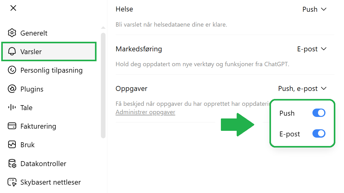 Guide: Planlegg oppgaver i ChatGPT 4 Få varsler når ChatGPT Tasks er ferdig
