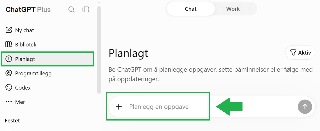 Guide: Planlegg oppgaver i ChatGPT 3 Planlegg oppgaver i ChatGPT